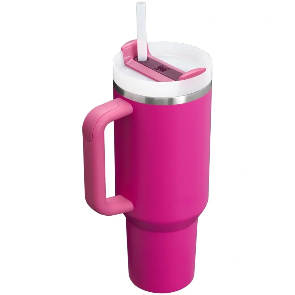 Stanley Fuchsia Pink The Flowstate Quencher H2.O Tumbler 40 oz  3 Position Lid - Picture 2 of 8